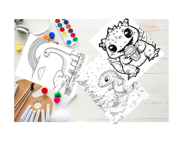 Dinosaurs Coloring Sheets for Kids - Image 3