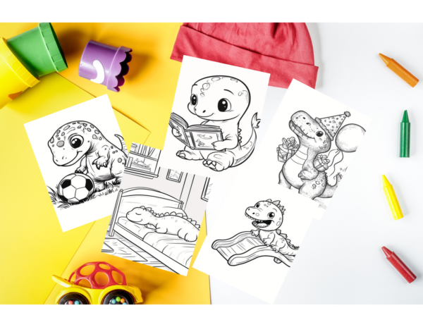 Dinosaurs Coloring Sheets for Kids - Image 4