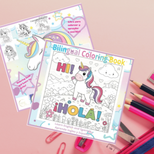 Unicorn Magic World Bilingual Coloring Book