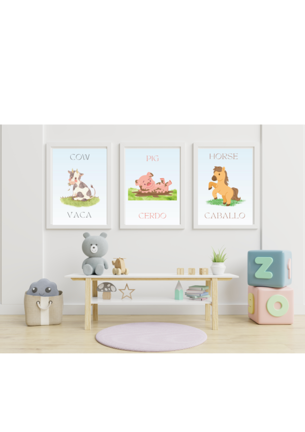 Farm Animals Nursery Wall Art for Children - Image 5