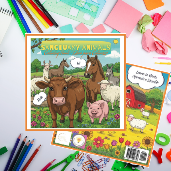 Sanctuary Animals Bilingual Coloring Book
