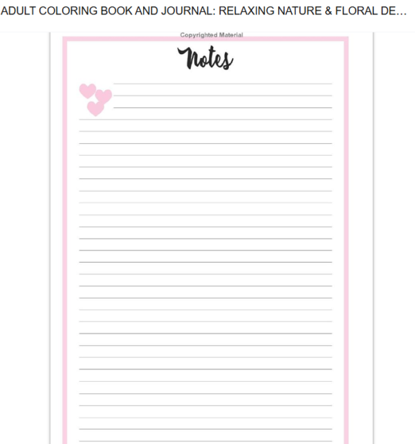 Adult Coloring Book and Journal: Relaxing Nature & Floral Designs with Poems - Image 6