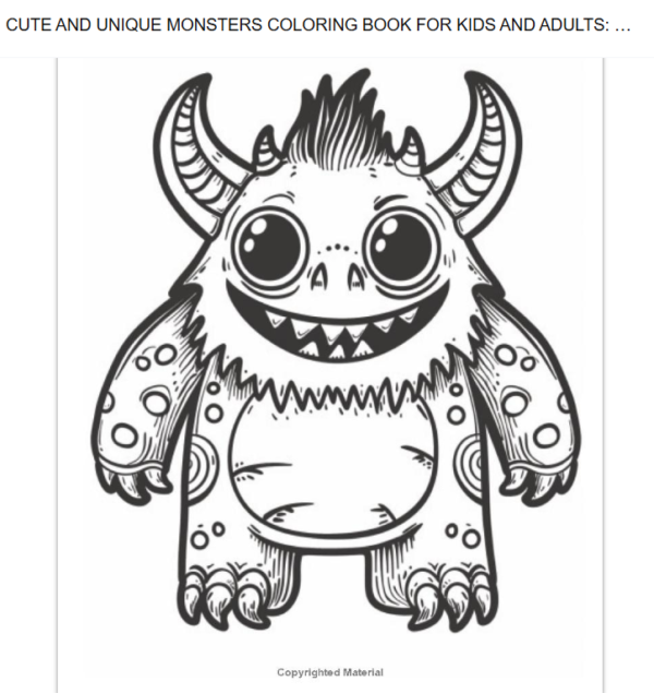 Cute and Unique Monsters Coloring Book - Image 3
