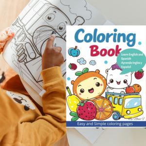 Super Cute Bilingual Coloring Book