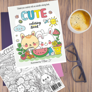 Kawaii World Cute Coloring Book