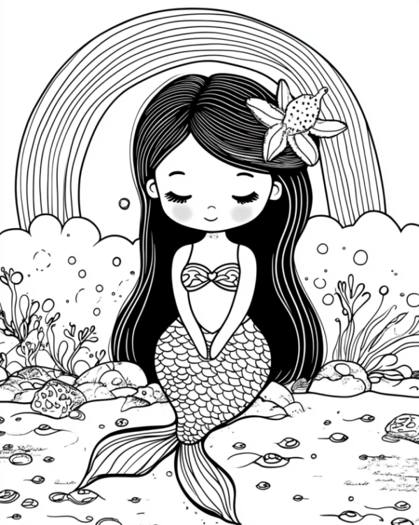 Mermaids 3 in 1 Bilingual Coloring Book - Image 2