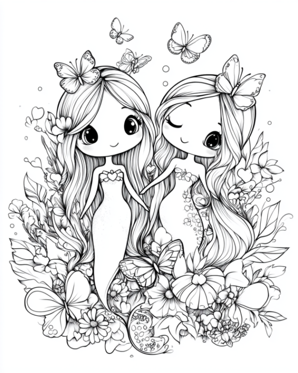 Mermaids 3 in 1 Bilingual Coloring Book - Image 5